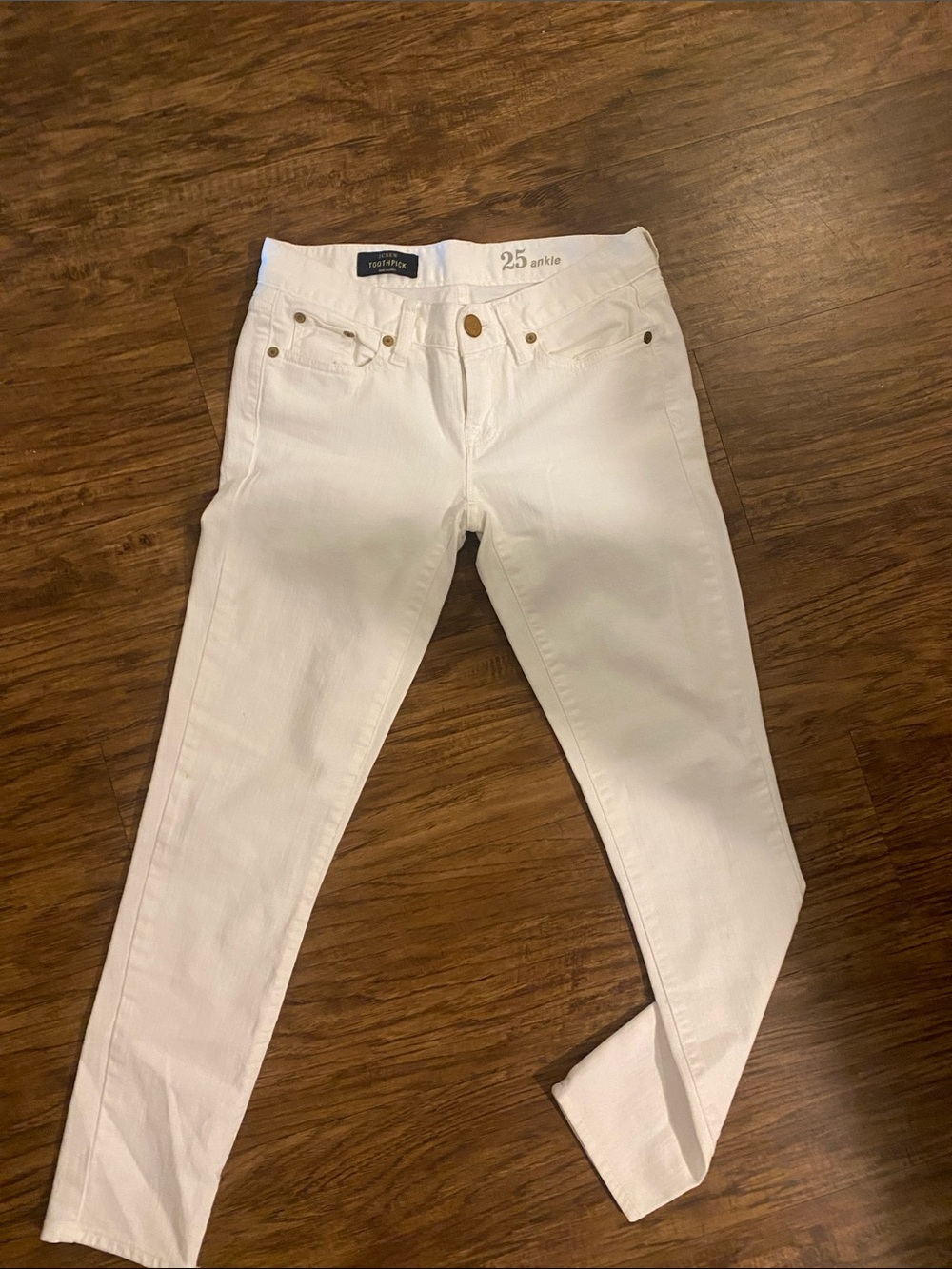 J.Crew white jeans, 25 ankle